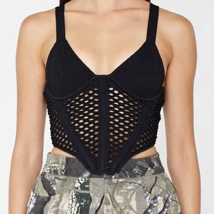 *SOLD on Mercari* Maniere de Voir crochet bustier top. Size US 4.
